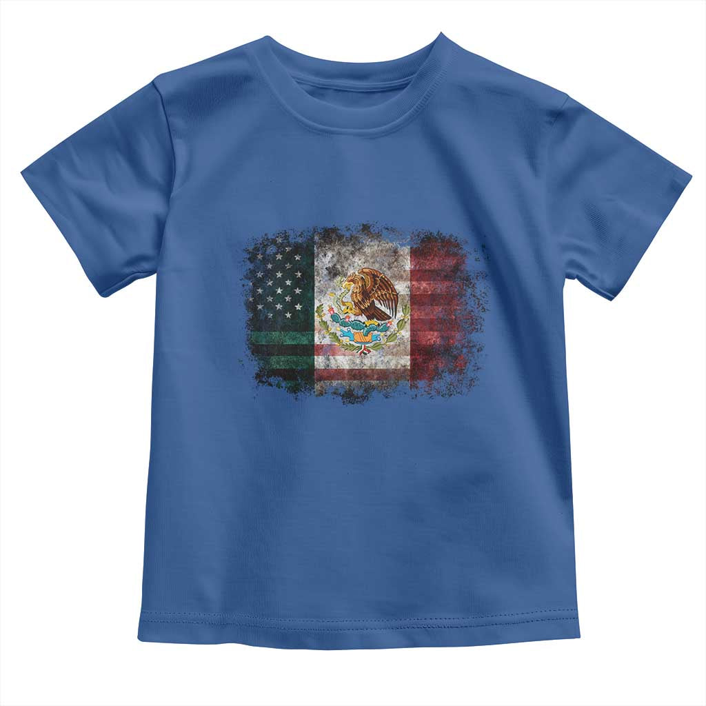 Vintage Mexican Flag Toddler T Shirt Eagle Mexico Heritage Mexican Roots - Wonder Print Shop