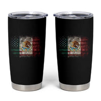 Vintage Mexican Flag Tumbler Cup Eagle Mexico Heritage Mexican Roots - Wonder Print Shop