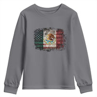 Vintage Mexican Flag Youth Sweatshirt Eagle Mexico Heritage Mexican Roots - Wonder Print Shop