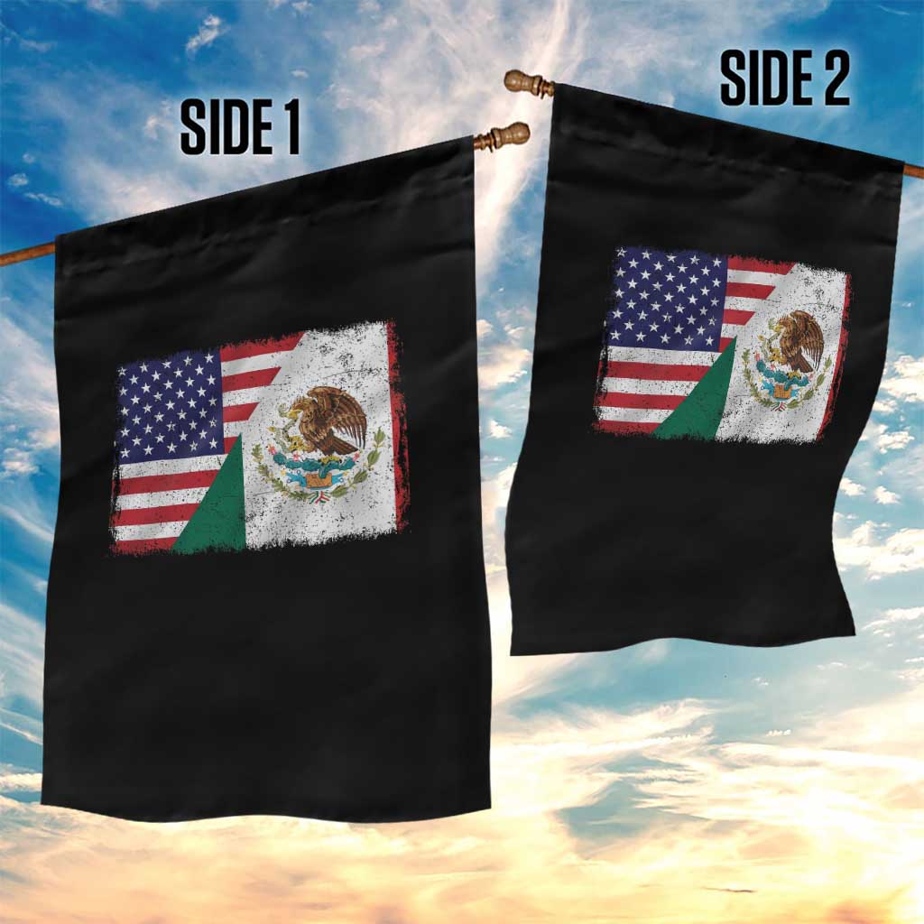 American Mexican Flag Garden Flag Mexico Heritage Half Mexican Roots - Wonder Print Shop