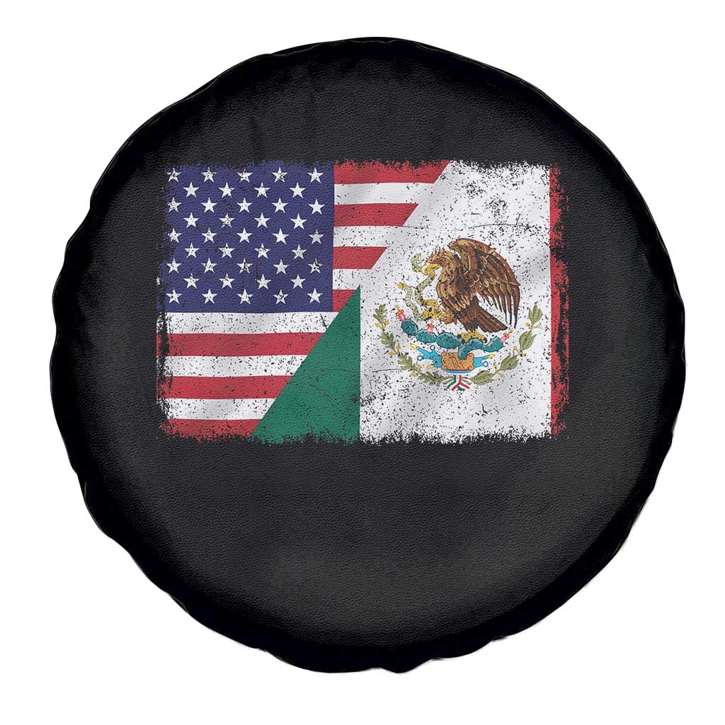 American Mexican Flag Spare Tire Cover Mexico Heritage Half Mexican Roots - Wonder Print Shop