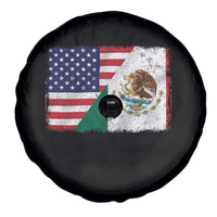 American Mexican Flag Spare Tire Cover Mexico Heritage Half Mexican Roots - Wonder Print Shop