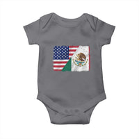 American Mexican Flag Baby Onesie Mexico Heritage Half Mexican Roots - Wonder Print Shop