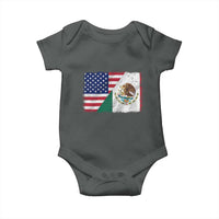 American Mexican Flag Baby Onesie Mexico Heritage Half Mexican Roots - Wonder Print Shop