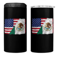 American Mexican Flag 4 in 1 Can Cooler Tumbler Mexico Heritage Half Mexican Roots - Wonder Print Shop