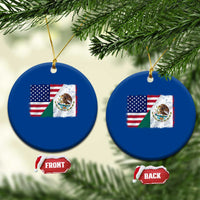American Mexican Flag Ceramic Ornament Mexico Heritage Half Mexican Roots - Wonder Print Shop