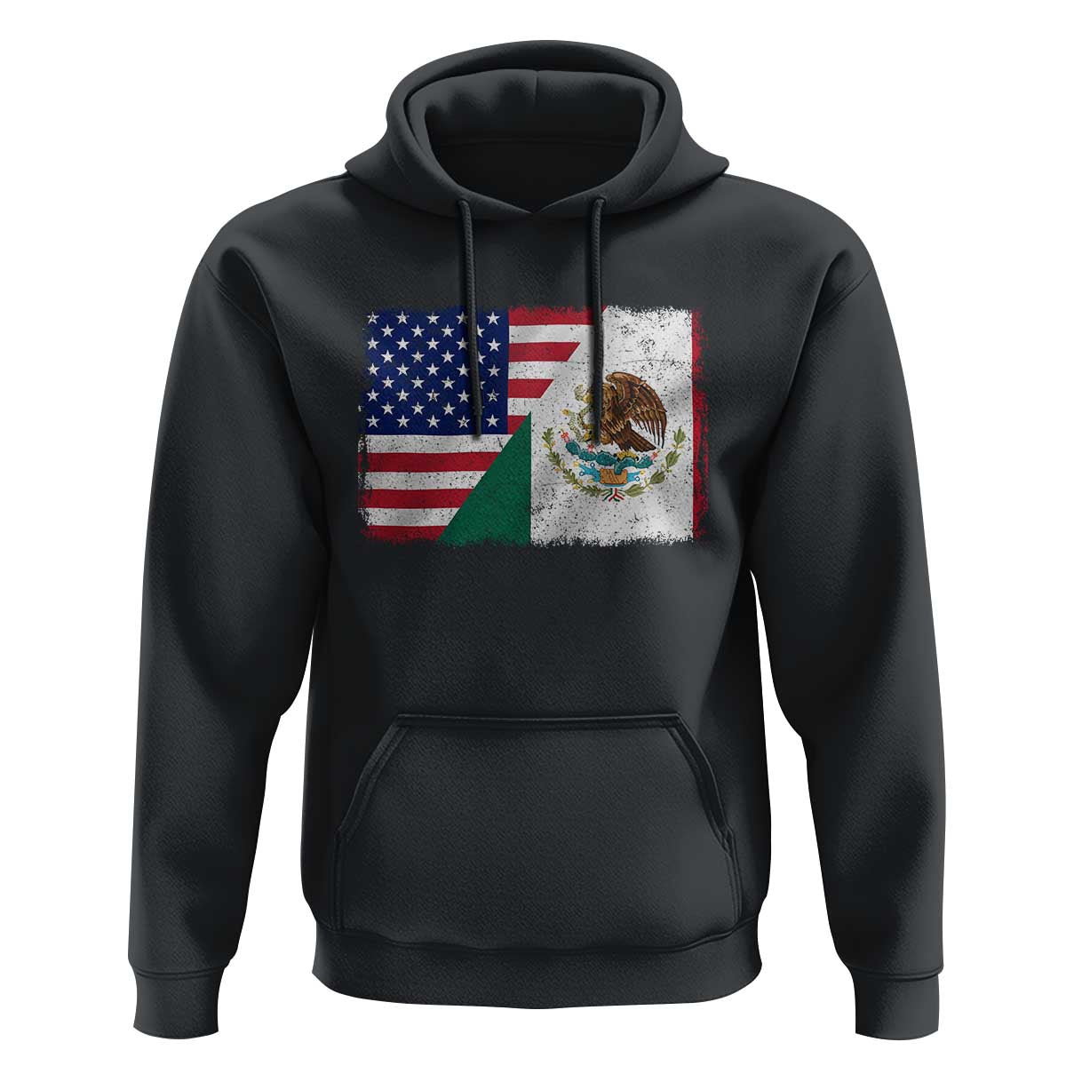 American Mexican Flag Hoodie Mexico Heritage Half Mexican Roots - Wonder Print Shop