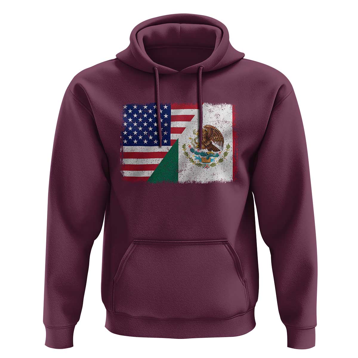 American Mexican Flag Hoodie Mexico Heritage Half Mexican Roots - Wonder Print Shop