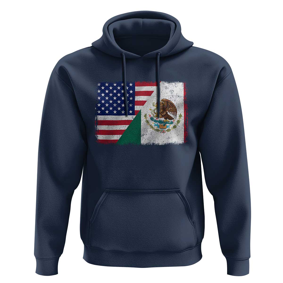 American Mexican Flag Hoodie Mexico Heritage Half Mexican Roots - Wonder Print Shop