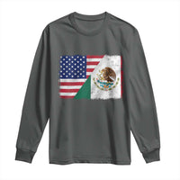 American Mexican Flag Long Sleeve Shirt Mexico Heritage Half Mexican Roots - Wonder Print Shop