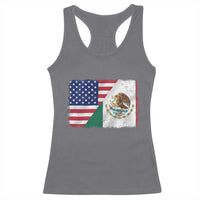 American Mexican Flag Racerback Tank Top Mexico Heritage Half Mexican Roots - Wonder Print Shop