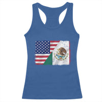 American Mexican Flag Racerback Tank Top Mexico Heritage Half Mexican Roots - Wonder Print Shop
