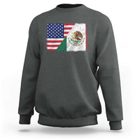 American Mexican Flag Sweatshirt Mexico Heritage Half Mexican Roots - Wonder Print Shop