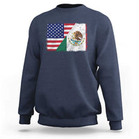 American Mexican Flag Sweatshirt Mexico Heritage Half Mexican Roots - Wonder Print Shop