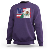 American Mexican Flag Sweatshirt Mexico Heritage Half Mexican Roots - Wonder Print Shop