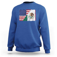 American Mexican Flag Sweatshirt Mexico Heritage Half Mexican Roots - Wonder Print Shop