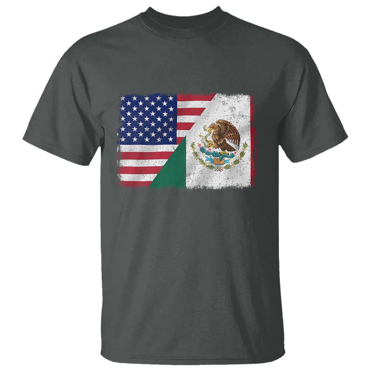 American Mexican Flag T Shirt Mexico Heritage Half Mexican Roots - Wonder Print Shop