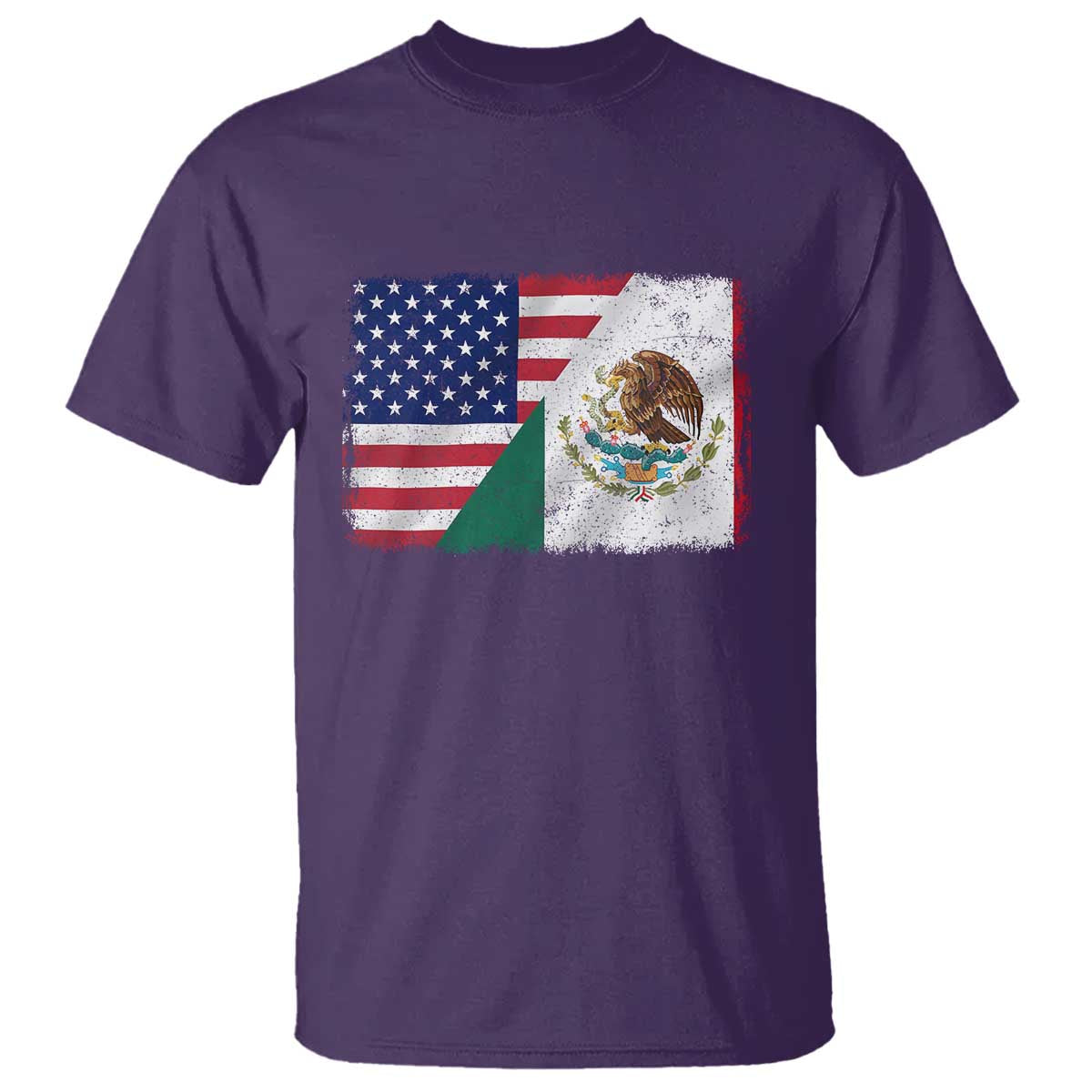 American Mexican Flag T Shirt Mexico Heritage Half Mexican Roots - Wonder Print Shop