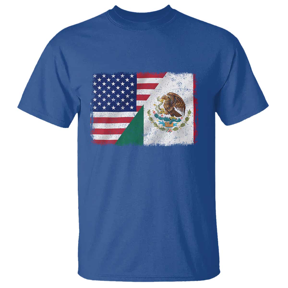 American Mexican Flag T Shirt Mexico Heritage Half Mexican Roots - Wonder Print Shop