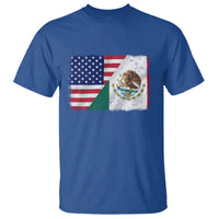 American Mexican Flag T Shirt Mexico Heritage Half Mexican Roots - Wonder Print Shop