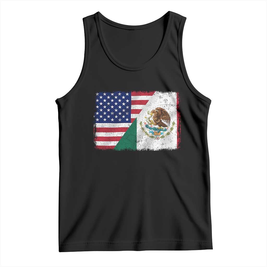 American Mexican Flag Tank Top Mexico Heritage Half Mexican Roots - Wonder Print Shop