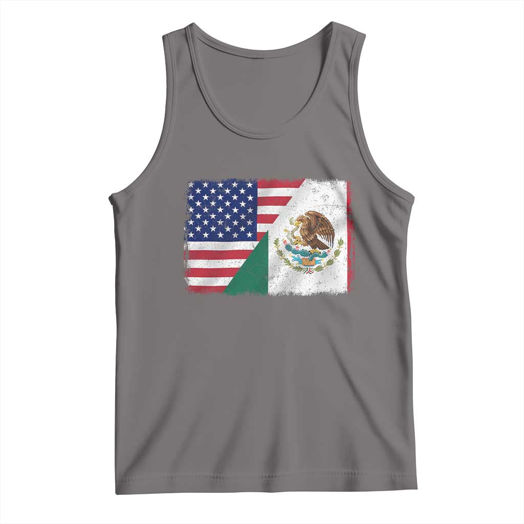 American Mexican Flag Tank Top Mexico Heritage Half Mexican Roots - Wonder Print Shop