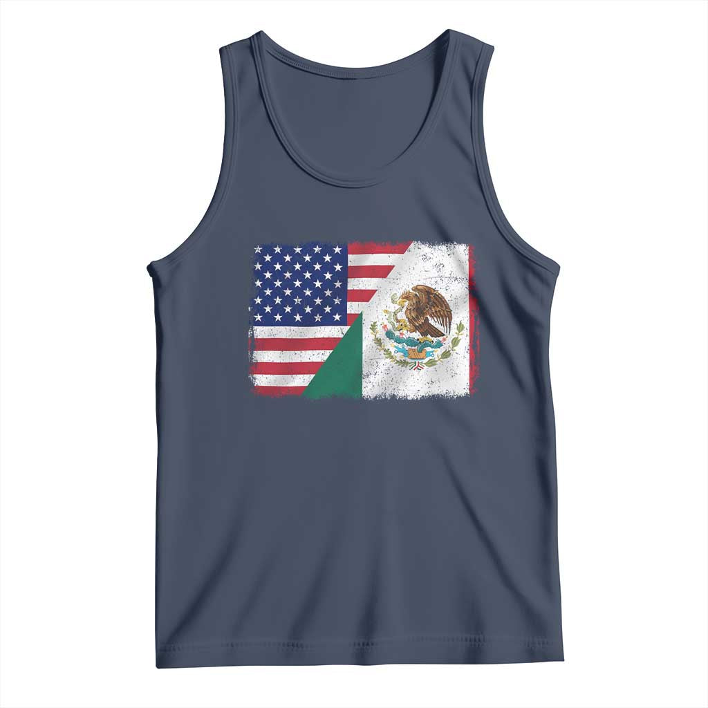 American Mexican Flag Tank Top Mexico Heritage Half Mexican Roots - Wonder Print Shop