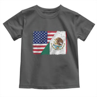 American Mexican Flag Toddler T Shirt Mexico Heritage Half Mexican Roots - Wonder Print Shop