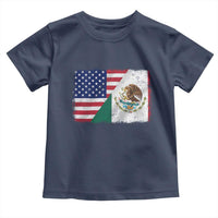 American Mexican Flag Toddler T Shirt Mexico Heritage Half Mexican Roots - Wonder Print Shop