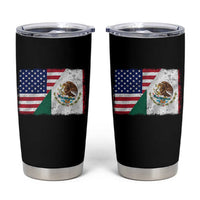 American Mexican Flag Tumbler Cup Mexico Heritage Half Mexican Roots - Wonder Print Shop