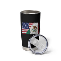 American Mexican Flag Tumbler Cup Mexico Heritage Half Mexican Roots - Wonder Print Shop