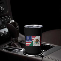 American Mexican Flag Tumbler Cup Mexico Heritage Half Mexican Roots - Wonder Print Shop