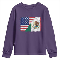 American Mexican Flag Youth Sweatshirt Mexico Heritage Half Mexican Roots - Wonder Print Shop