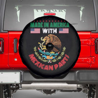 Made In America With Mexican Parts Spare Tire Cover Mexico Coat of Arms Half Mexican Roots - Wonder Print Shop