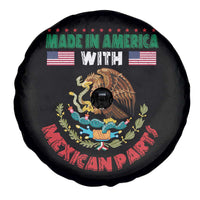 Made In America With Mexican Parts Spare Tire Cover Mexico Coat of Arms Half Mexican Roots - Wonder Print Shop
