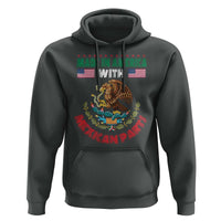 Made In America With Mexican Parts Hoodie Mexico Coat of Arms Half Mexican Roots - Wonder Print Shop