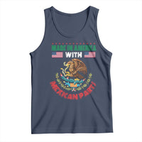 Made In America With Mexican Parts Tank Top Mexico Coat of Arms Half Mexican Roots - Wonder Print Shop
