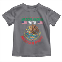 Made In America With Mexican Parts Toddler T Shirt Mexico Coat of Arms Half Mexican Roots - Wonder Print Shop
