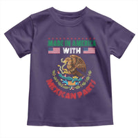 Made In America With Mexican Parts Toddler T Shirt Mexico Coat of Arms Half Mexican Roots - Wonder Print Shop