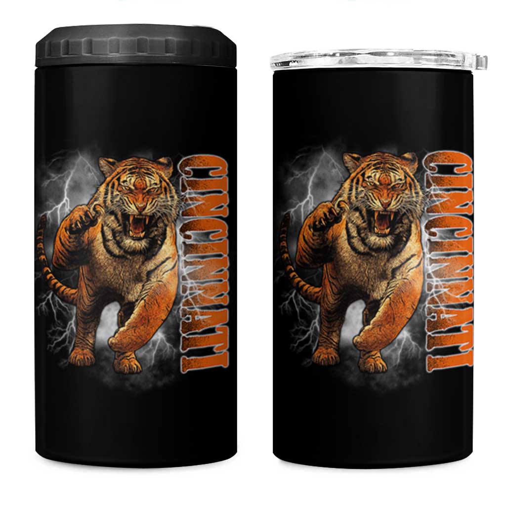 Cincinnati Tiger 4 in 1 Can Cooler Tumbler Bootleg Vintage - Wonder Print Shop