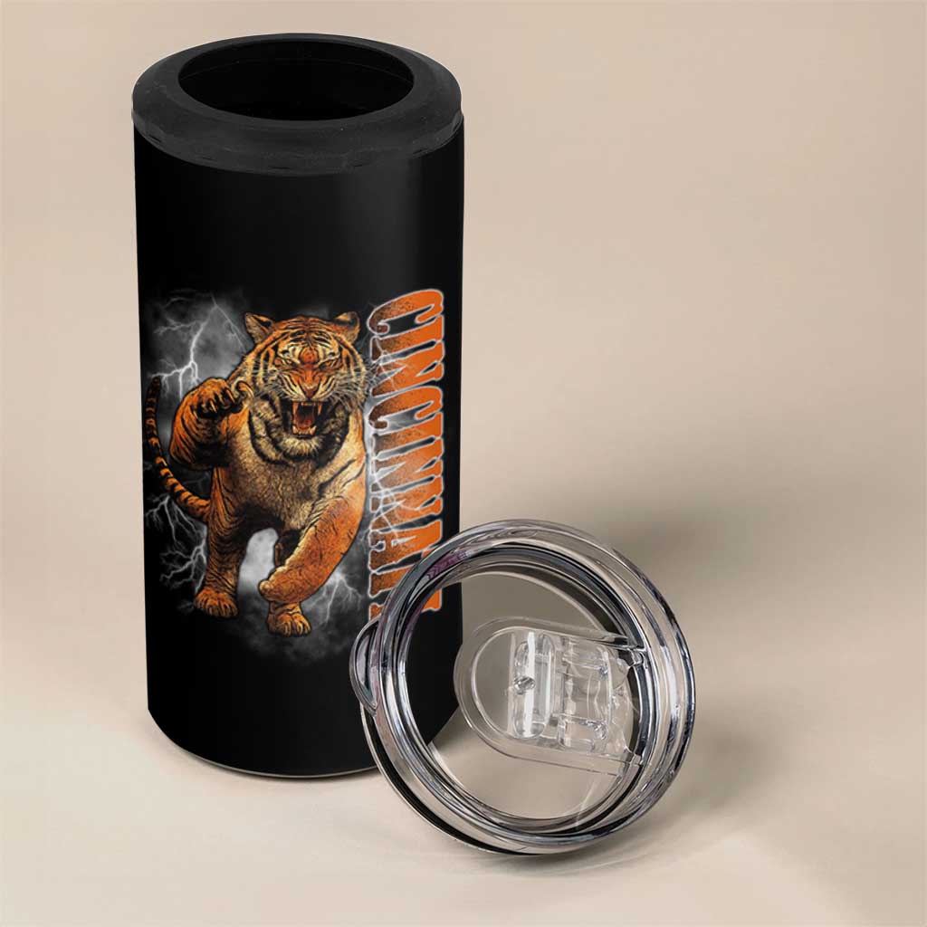 Cincinnati Tiger 4 in 1 Can Cooler Tumbler Bootleg Vintage - Wonder Print Shop