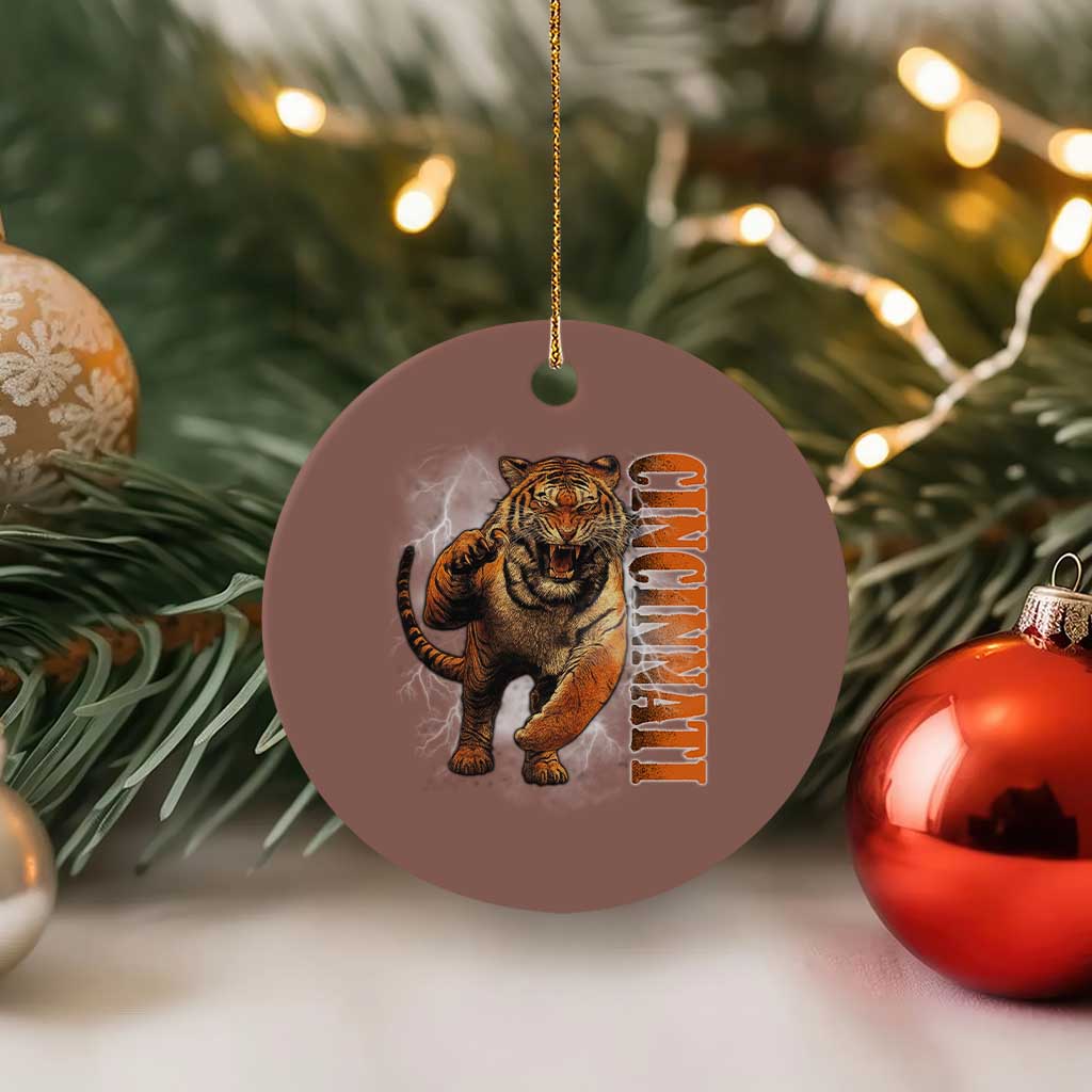 Cincinnati Tiger Ceramic Ornament Bootleg Vintage - Wonder Print Shop