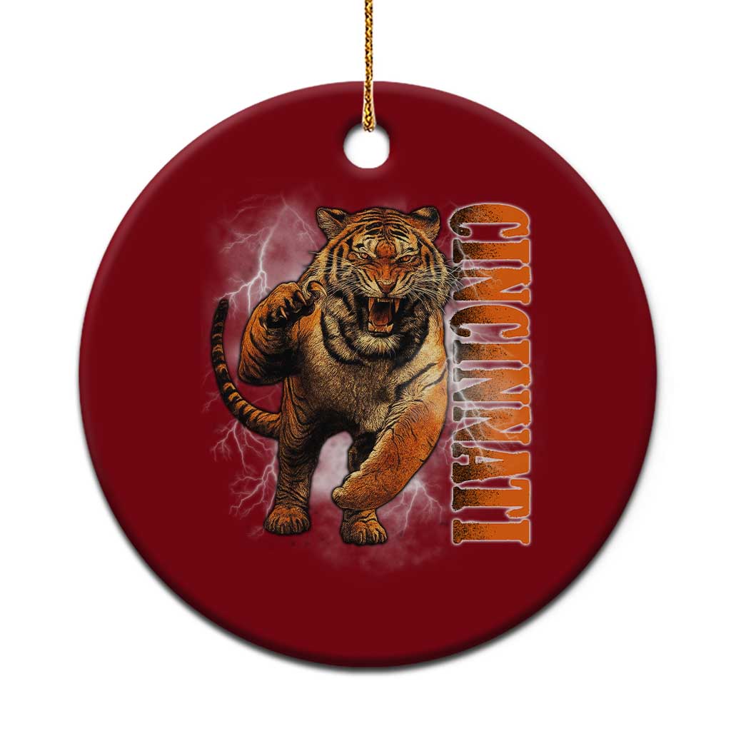 Cincinnati Tiger Ceramic Ornament Bootleg Vintage - Wonder Print Shop