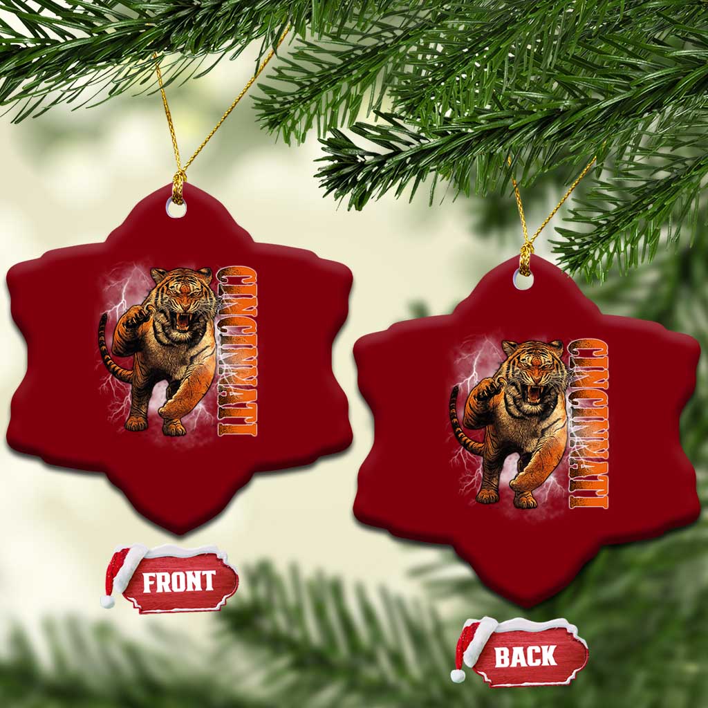 Cincinnati Tiger Ceramic Ornament Bootleg Vintage - Wonder Print Shop