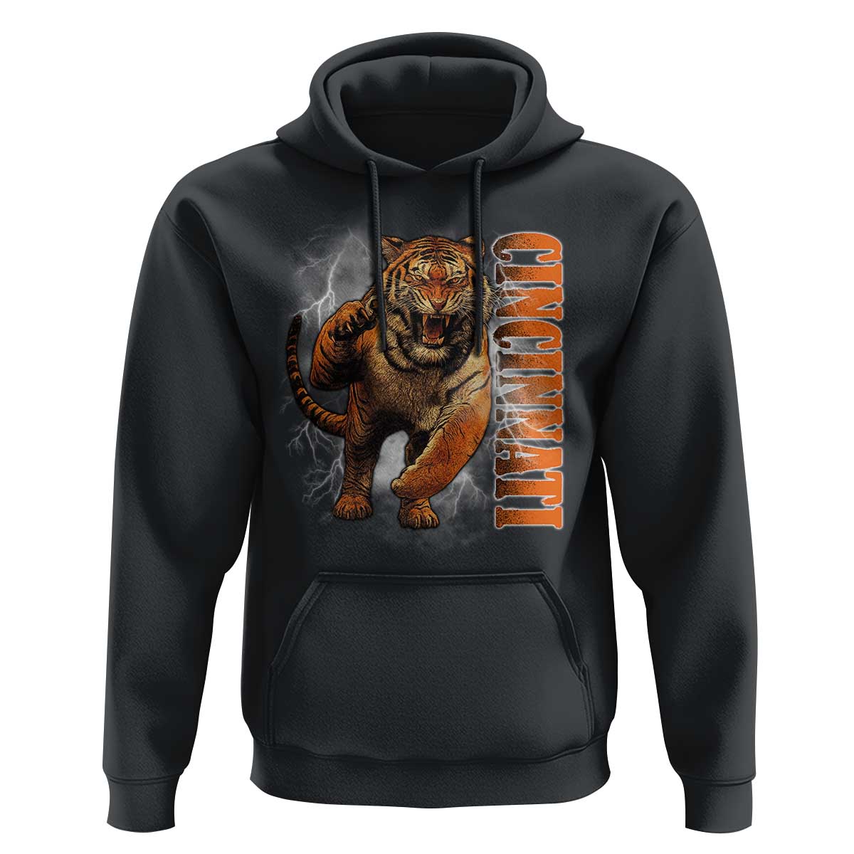 Cincinnati Tiger Hoodie Bootleg Vintage - Wonder Print Shop