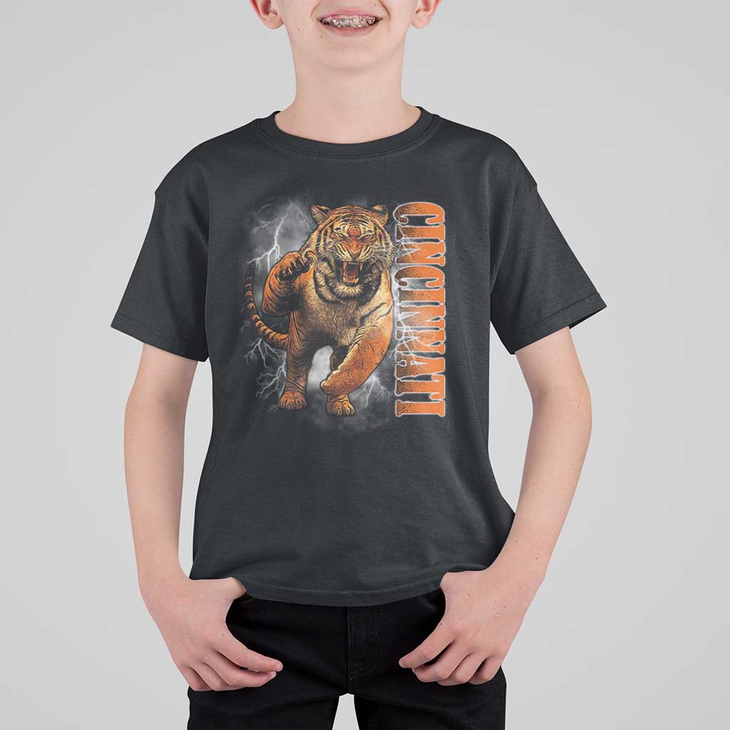 Cincinnati Tiger T Shirt For Kid Bootleg Vintage - Wonder Print Shop