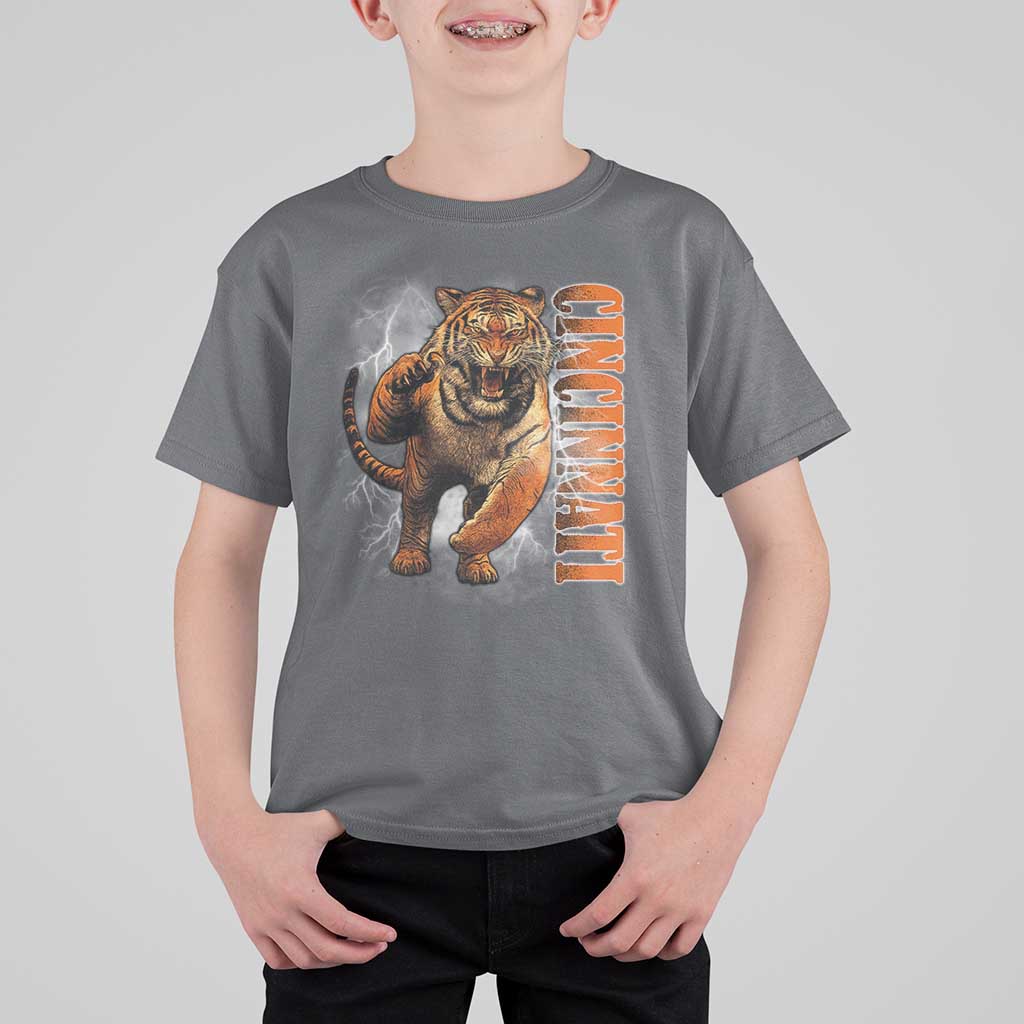 Cincinnati Tiger T Shirt For Kid Bootleg Vintage - Wonder Print Shop