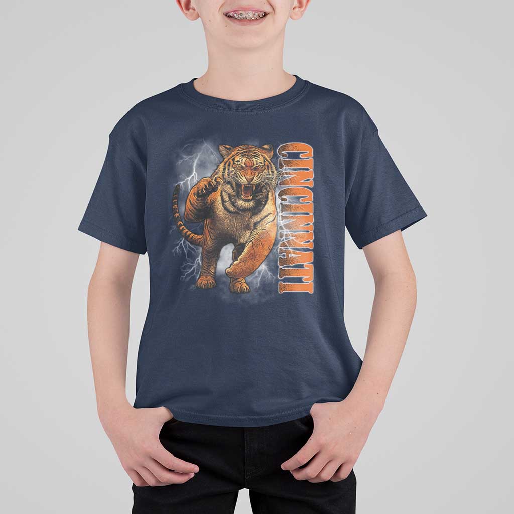 Cincinnati Tiger T Shirt For Kid Bootleg Vintage - Wonder Print Shop