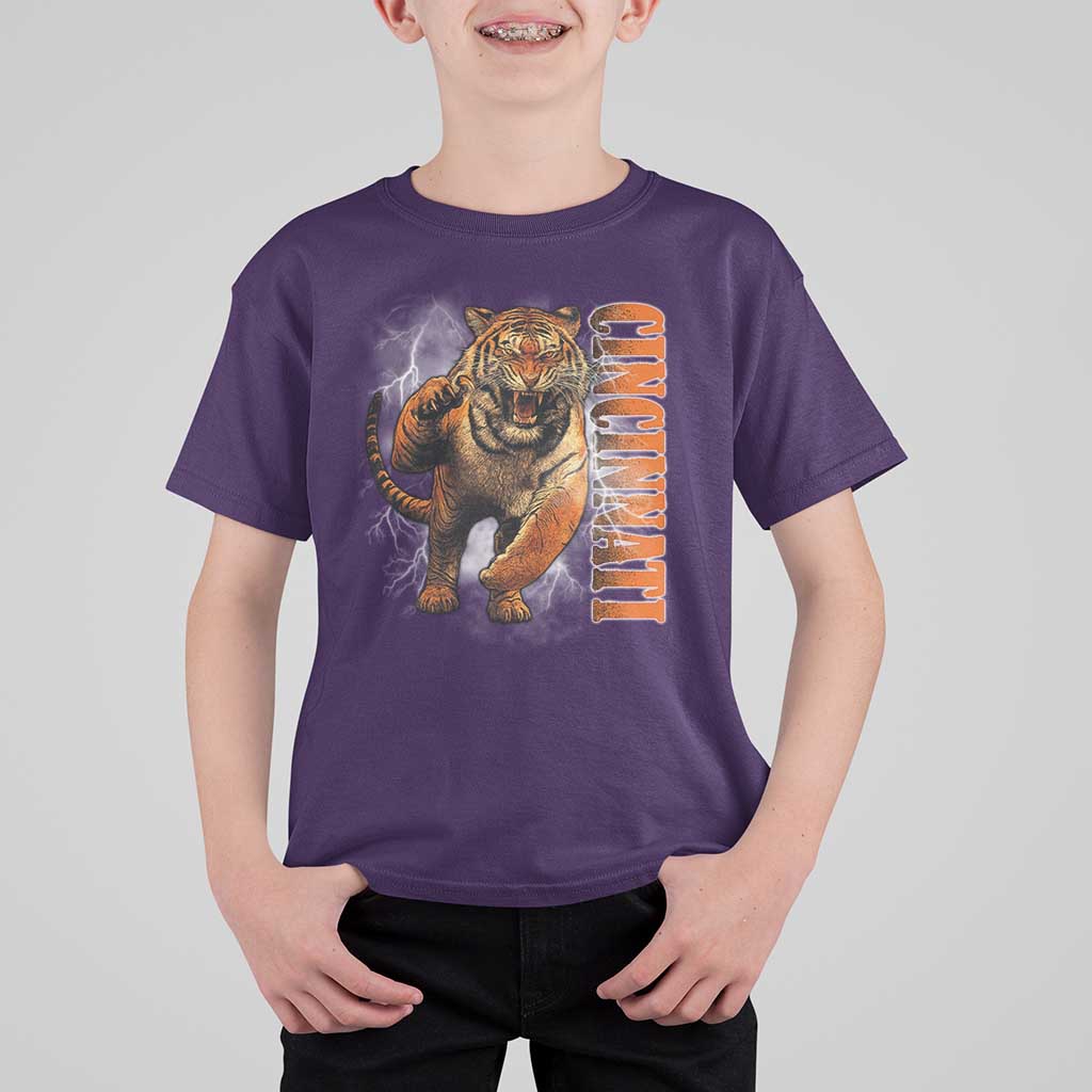 Cincinnati Tiger T Shirt For Kid Bootleg Vintage - Wonder Print Shop