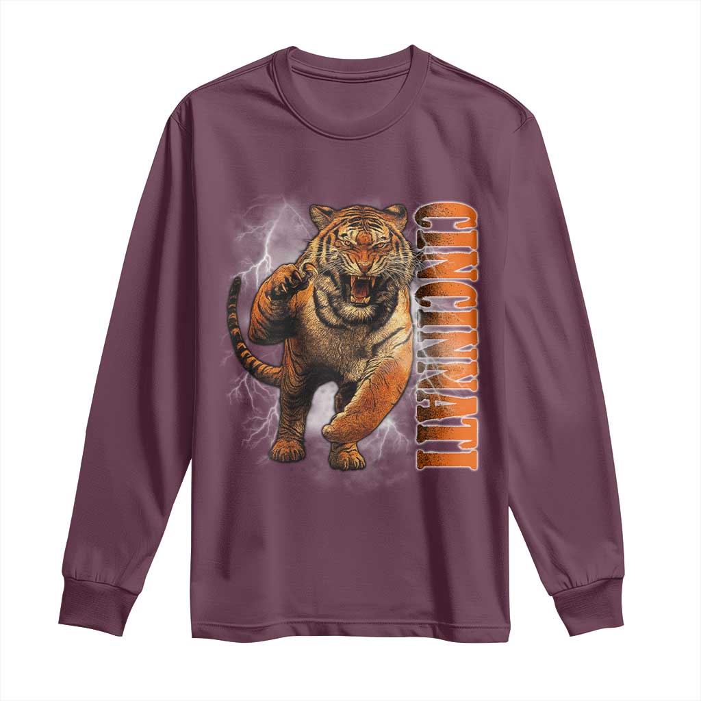Cincinnati Tiger Long Sleeve Shirt Bootleg Vintage - Wonder Print Shop